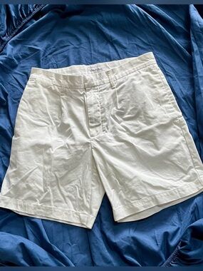 Goodfellow & Co White Chino Shorts 28 Mens Slim Flat Front Stretch 7" Inseam EUC